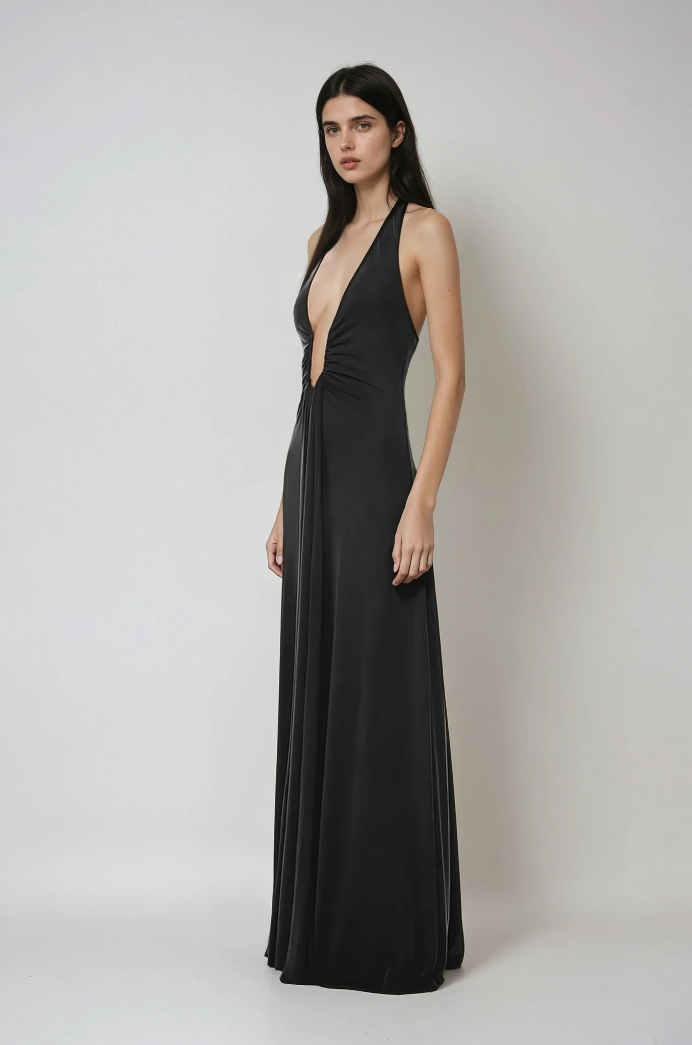 Élodie™ | Robe maxi en cupro fluide