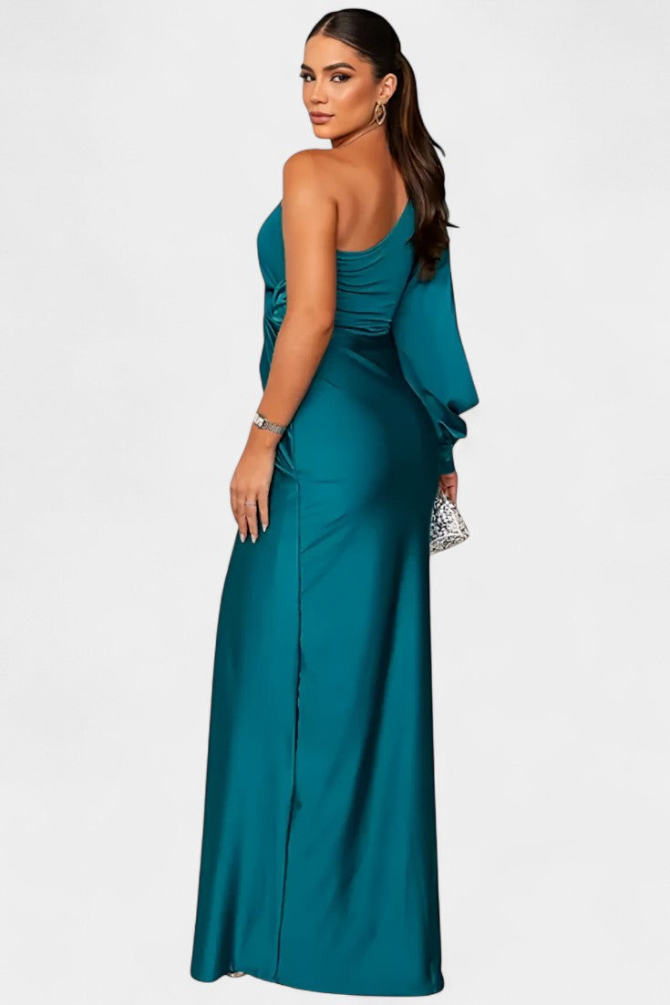 Charlotte™ | Robe drapée asymétrique à une épaule pour femme
