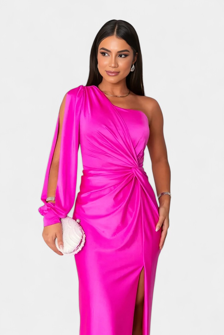 Charlotte™ | Robe drapée asymétrique à une épaule pour femme