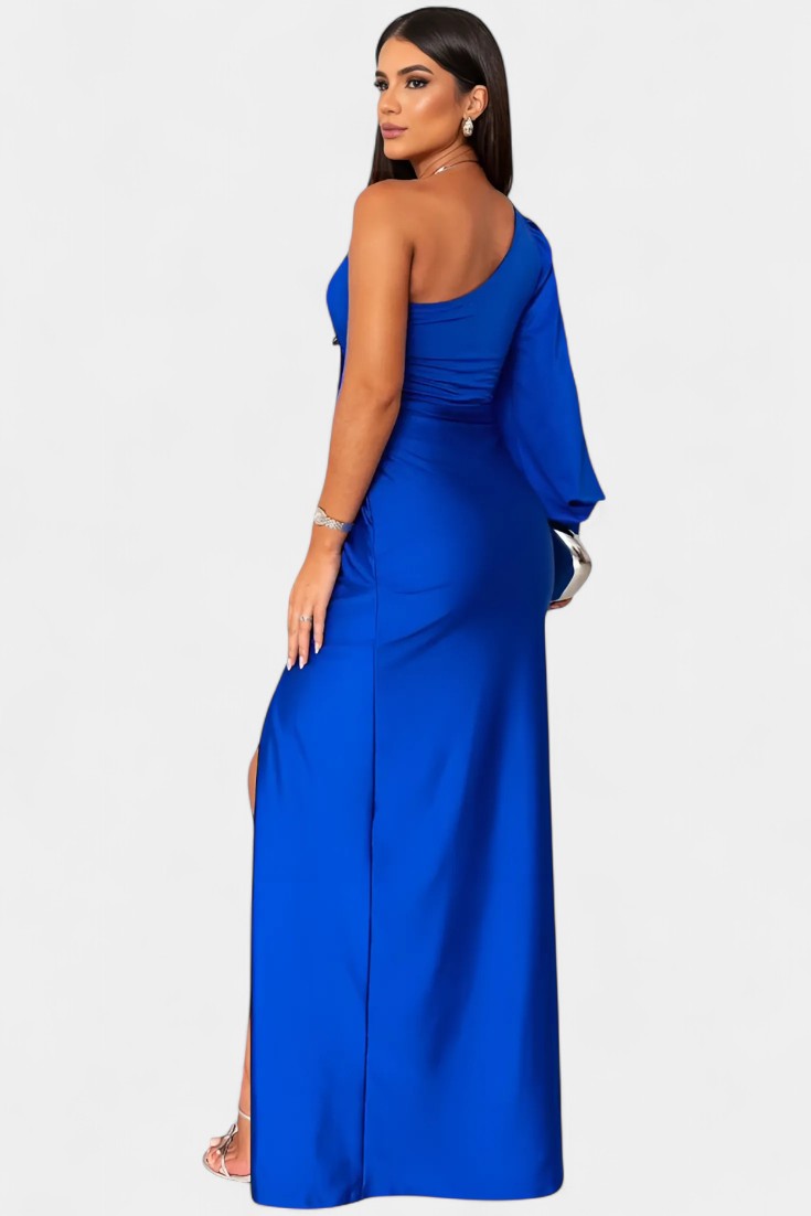 Charlotte™ | Robe drapée asymétrique à une épaule pour femme