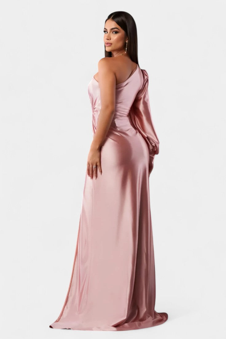 Charlotte™ | Robe drapée asymétrique à une épaule pour femme